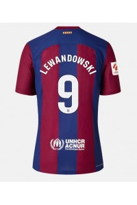 Barcelona Robert Lewandowski #9 Voetbaltruitje Thuis tenue 2023-24 Korte Mouw